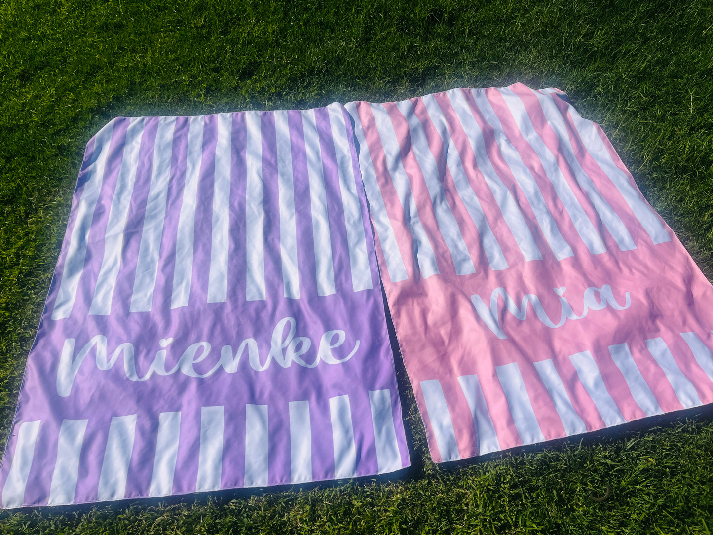 Pastel stripe towels