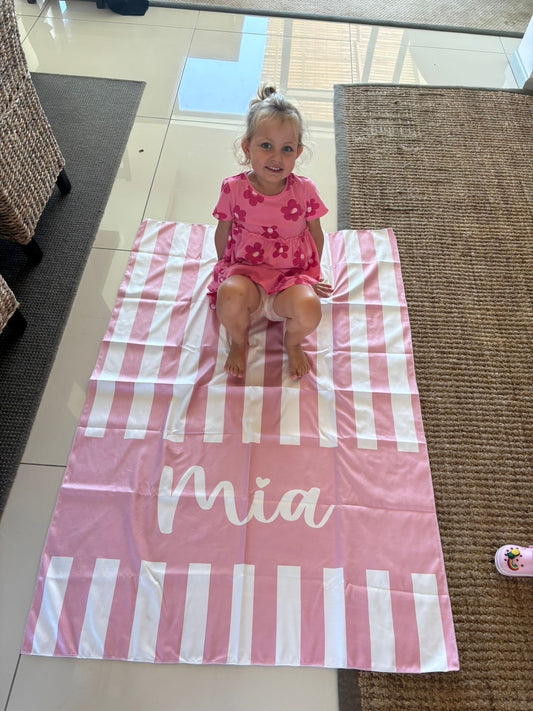 Pastel stripe towels