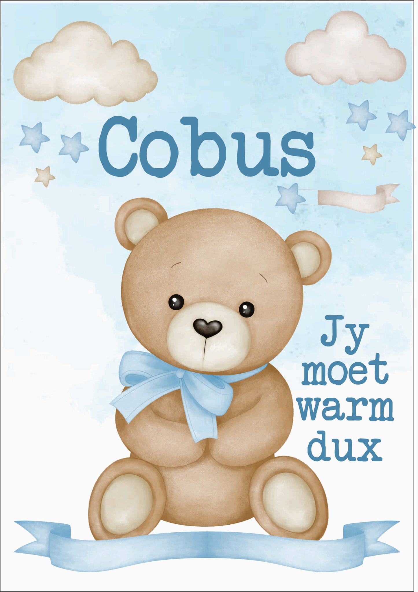 Blue bear blanket
