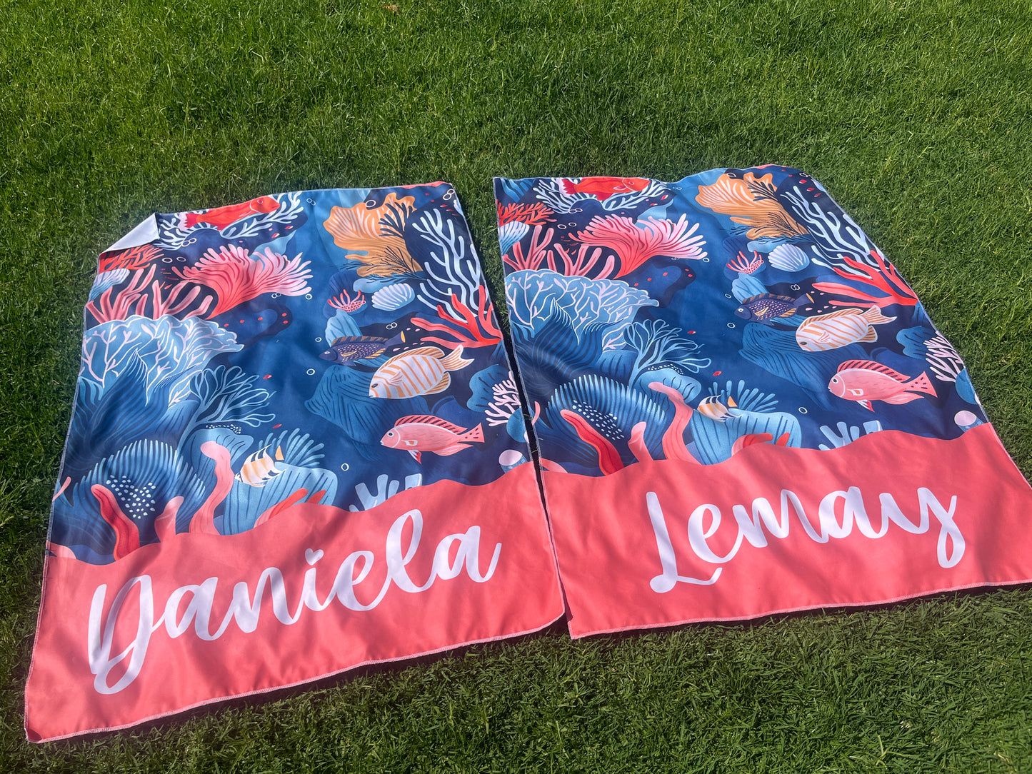 Sea coral towels