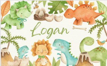 Dino watercolour blanket