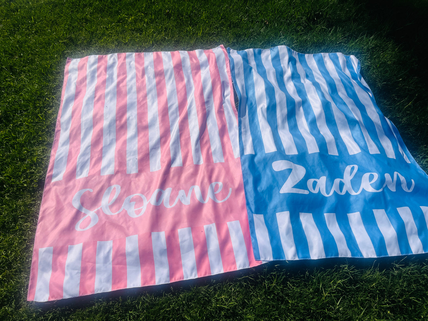 Pastel stripe towels
