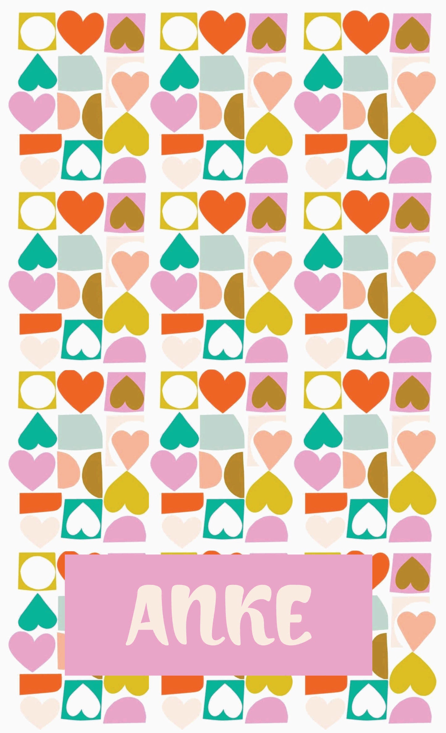 Hearts multi colour towel