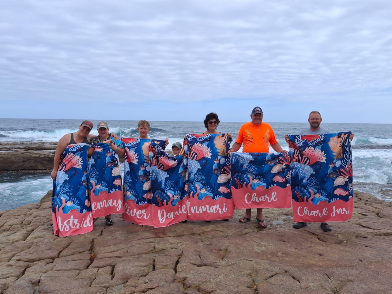 Sea coral towels