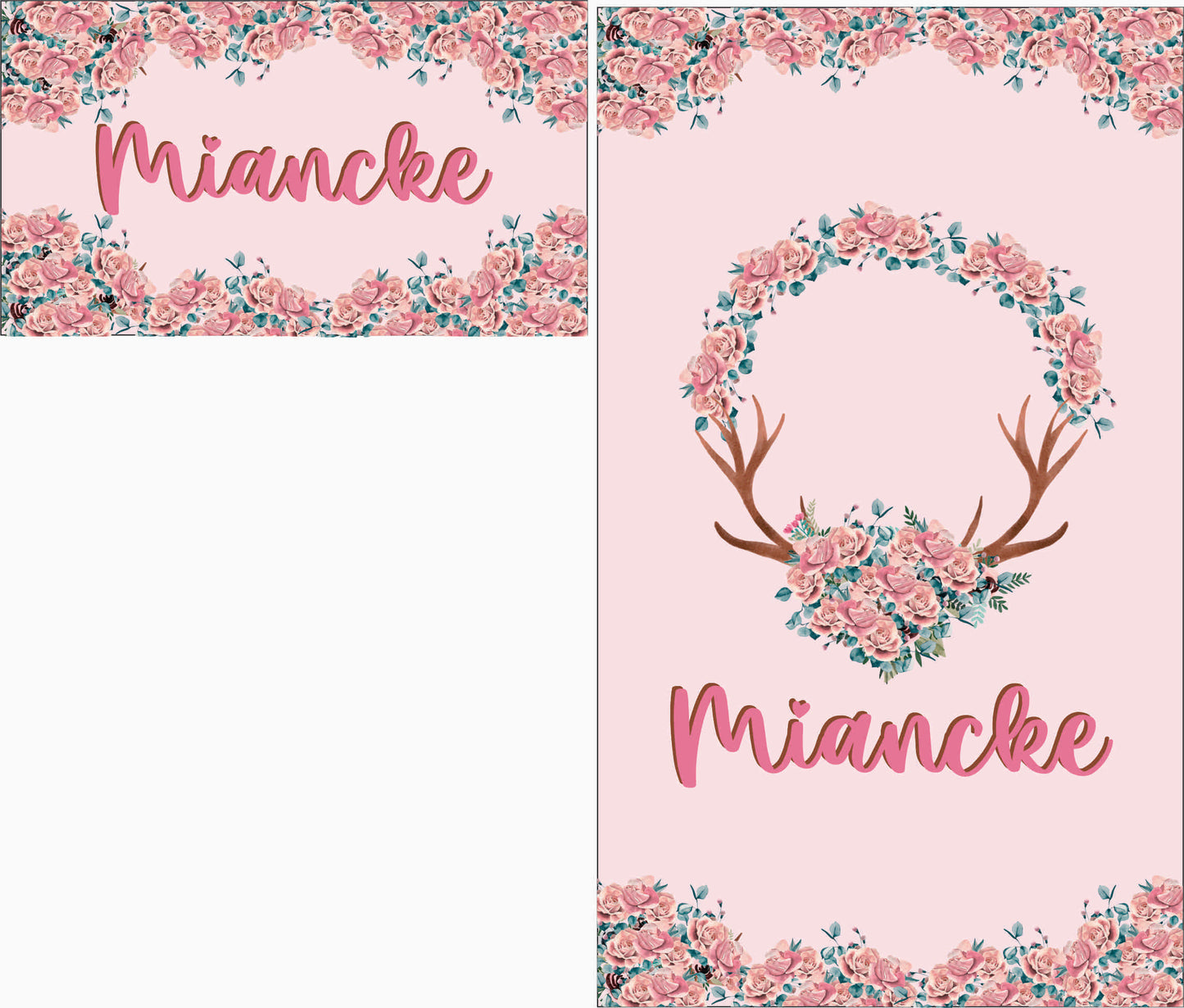 Pink antler bedding