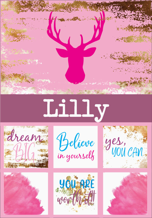 Pink deer antler blanket