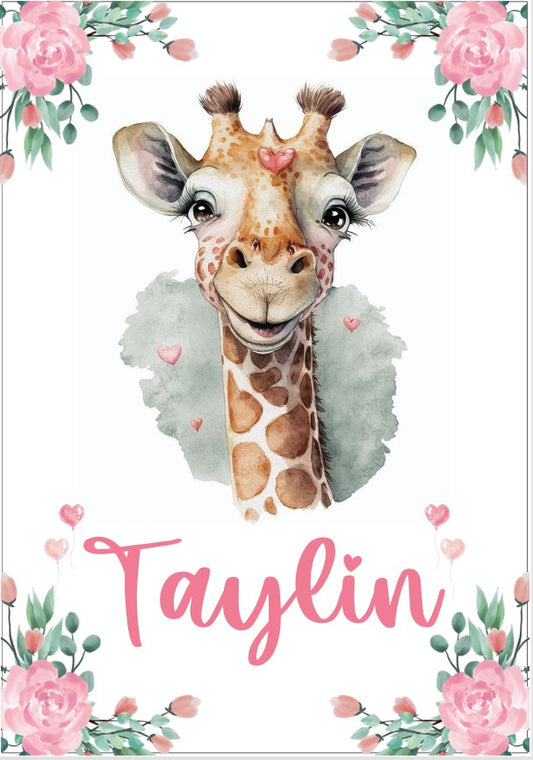 Giraffe real blanket