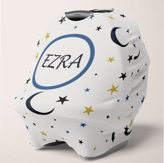 Moon and Stars Car Seat Cover