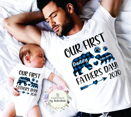 Our first fathers day blue deer check