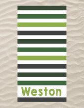 Load image into Gallery viewer, Stripe personalized towels