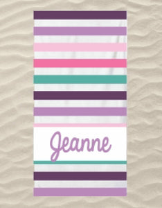 Stripe personalized towels