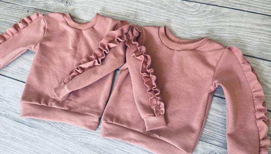 Assorted Colur Ruffle sleeve hoodies