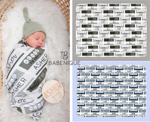 Hello my name is personalized swaddle