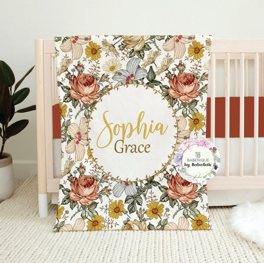 Vintage floral Blanket