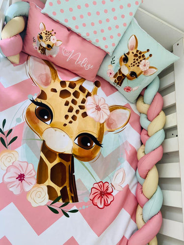 Pastel Giraffe bedding