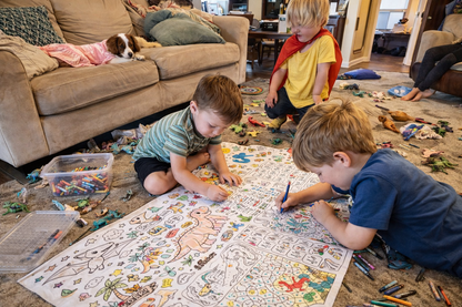 Giggle Grid Playcloth (Color in/ Activity Tablecloth)