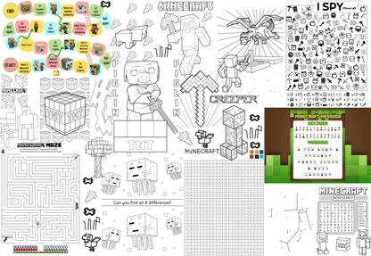 Giggle Grid Playcloth (Color in/ Activity Tablecloth)