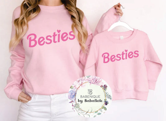 Besties pink sweaters