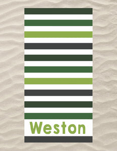 Stripe personalized towels