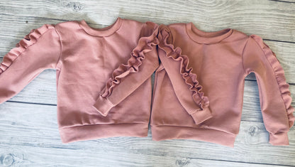 Assorted Colur Ruffle sleeve hoodies