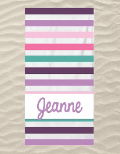 Stripe personalized towels
