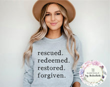 Load image into Gallery viewer, Rescued Redeemed Restored Forgiven